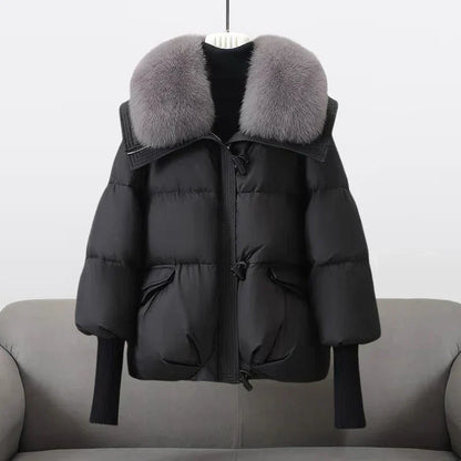 Felicia - Luxurious puffer jacket with faux fur collar